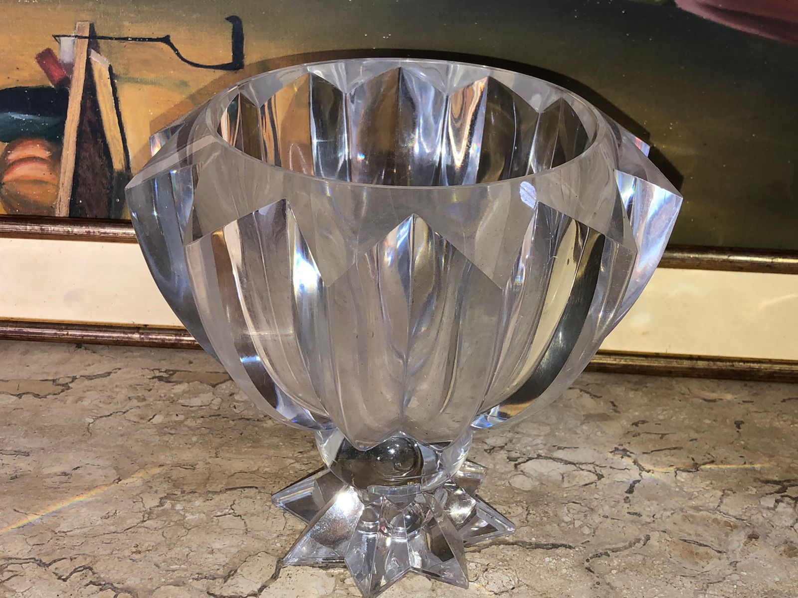 Par de Taças/Bowls de Cristal com Pé Estrela