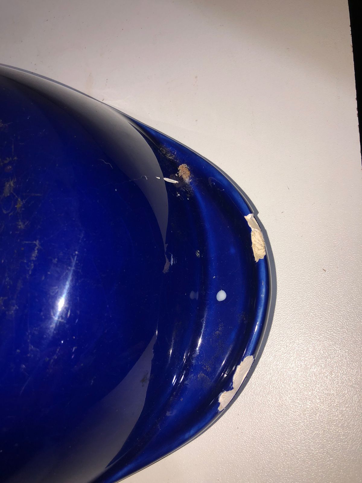 Jogo de Travessas Ovais em Cerâmica Azul Cobalto com Margaridas - foto 2