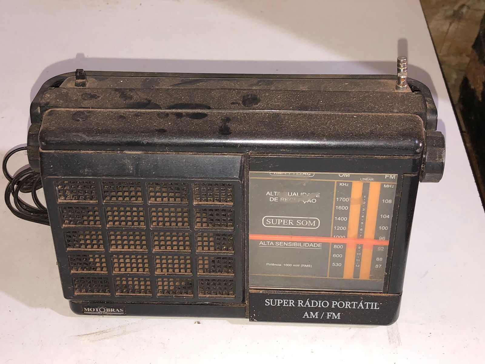 Rádio Motobras Super Som Portátil AM/FM