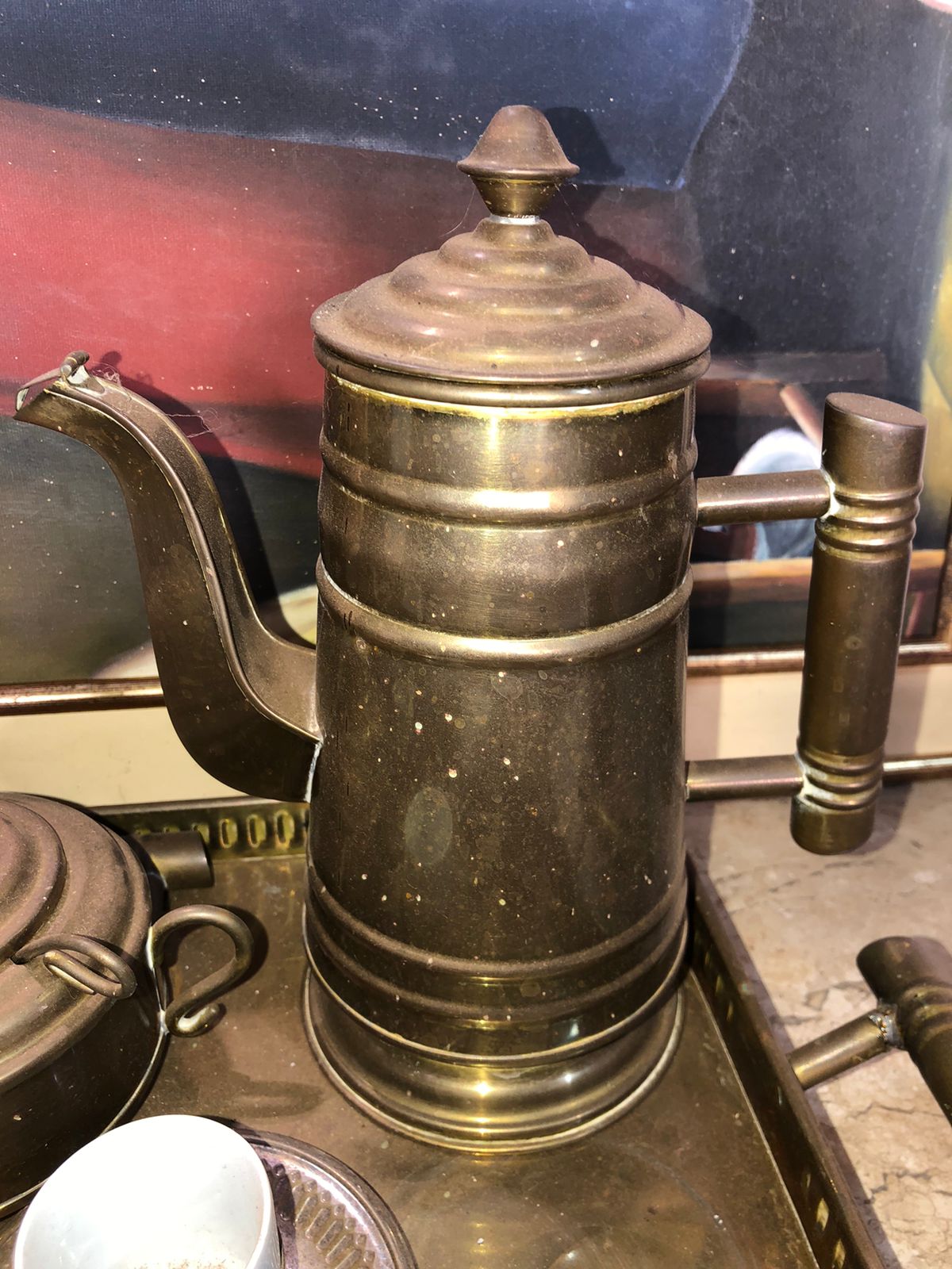 Conjunto de Café em Latão com Bandeja - foto 2