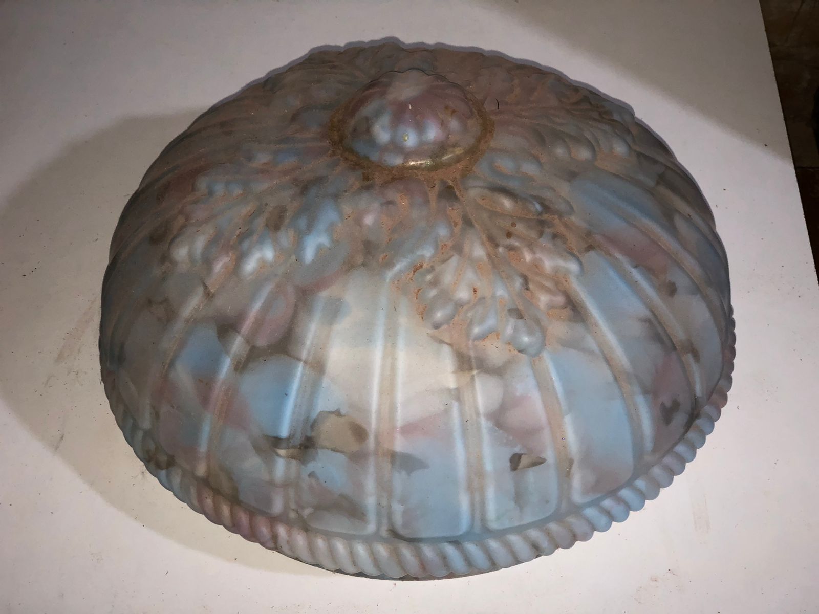 Cúpula de Vidro Azul Ornamentada